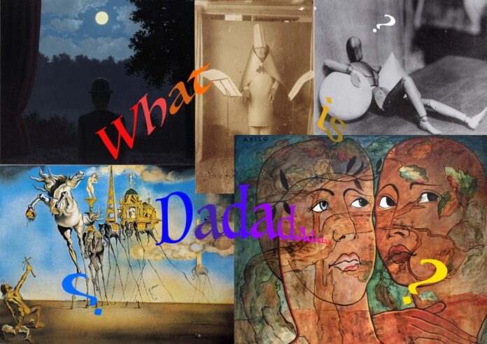 Dada art, work by school pupils, Alzani Gabriele