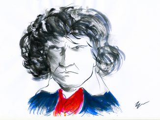 Beethoven 250 anni dalla nascita, disegno di Gabriele Artusio