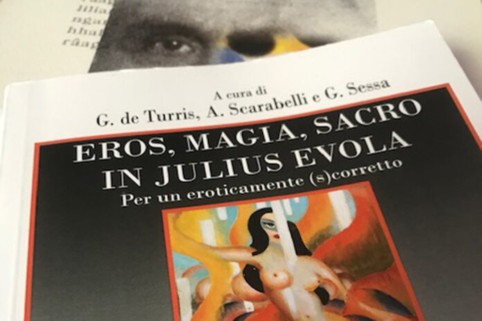 Copertina di atti di convegno su Julius Evola Eros, magia, sacro in Julius Evola