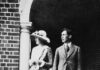 Malattia letteratura, riflessione su cultura e covid, foto d'epoca di scrittrice Virginia Woolf con marito
