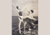 nella foto in bianco e nero si vedono due ballerini al festival della danza di Nervi