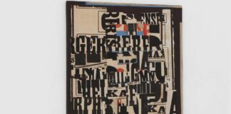 you can see a collage with many black letters