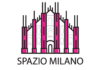 logo della rubrica Spazio Milano con l'immagine della facciata del Duomo e la scritta Spazio Milano in nero