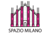 logo della rubrica Spazio Milano con l'immagine della facciata del Duomo e la scritta Spazio Milano in bianco e rosa