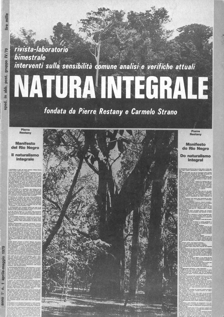 NATURA INTEGRALE oltre l’ecologia. La rivista di Restany e Strano, un laboratorio attivo 